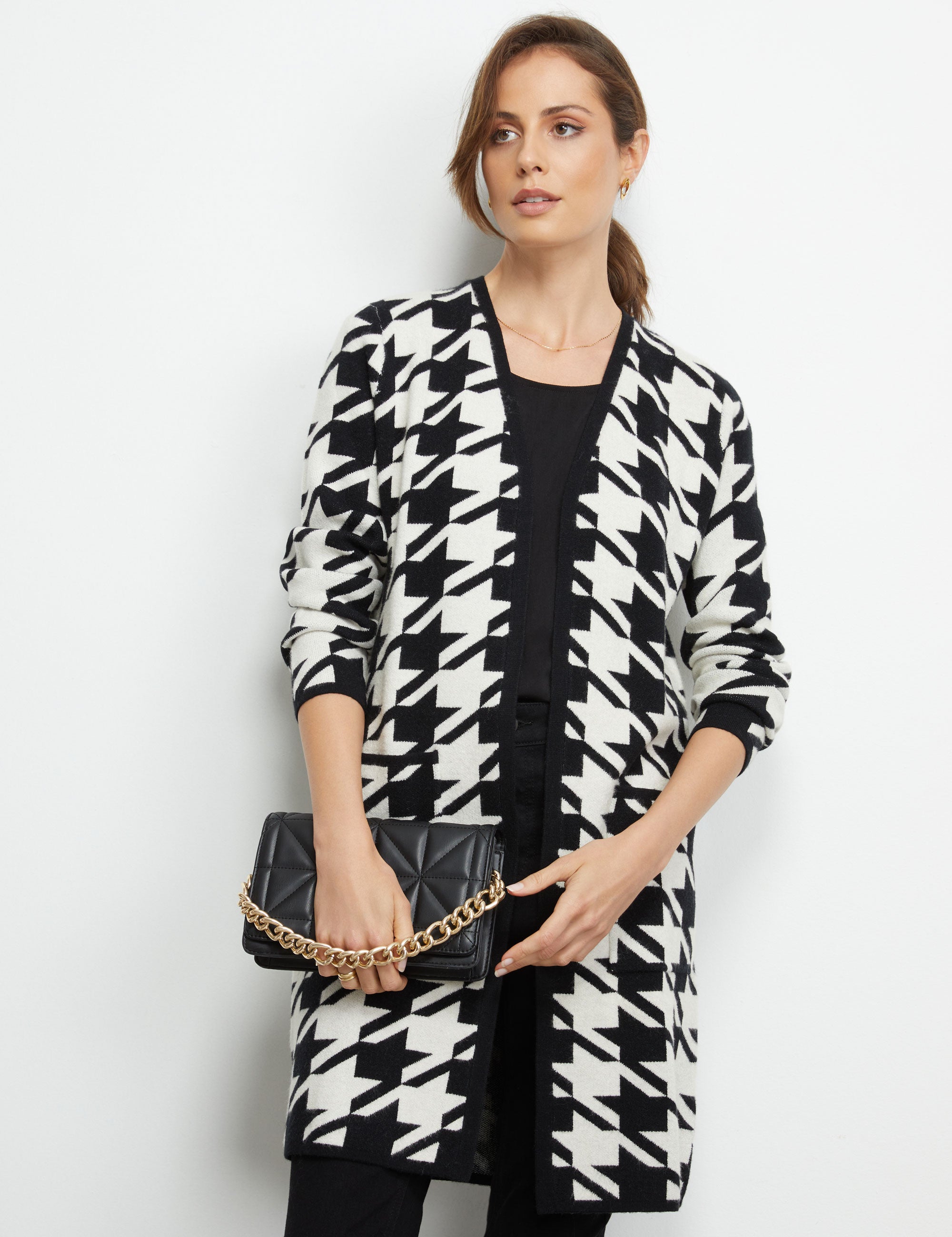 Liz Jordan Houndstooth Cardi | Noni B