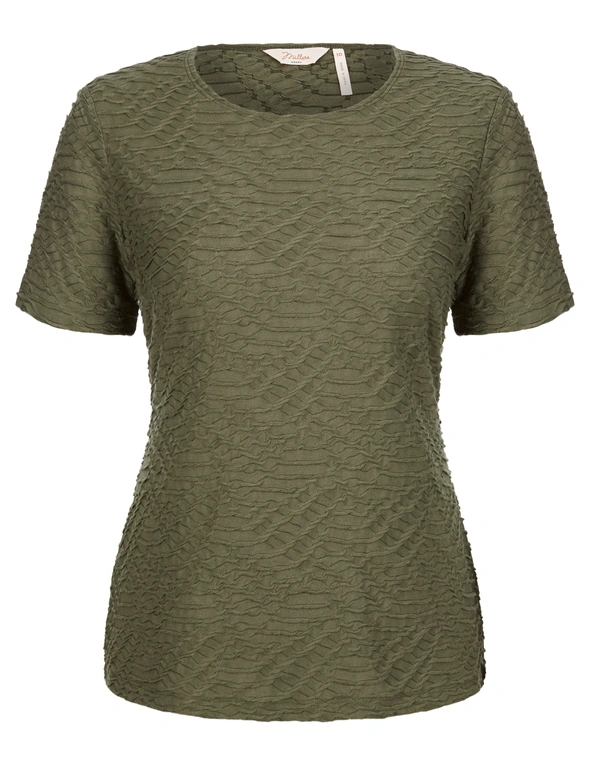Millers Short Sleeve Textured Scoop Neck T-Shirt, hi-res image number null