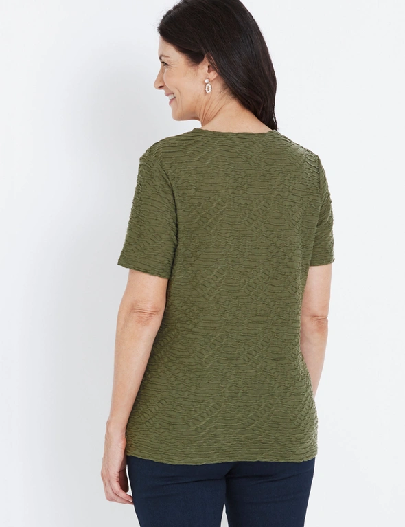 Millers Short Sleeve Textured Scoop Neck T-Shirt, hi-res image number null
