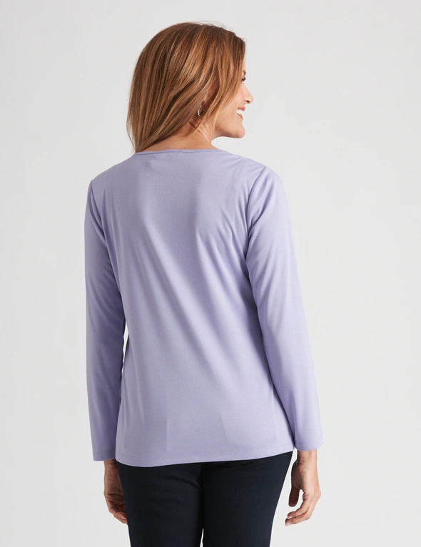 Millers Long Sleeve Embroidered Crew Neck Top | Crossroads