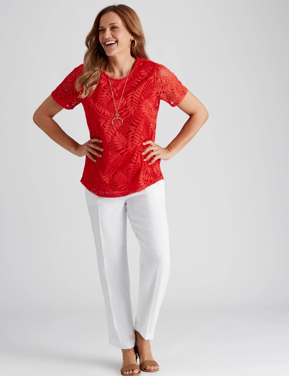 Millers Short Sleeve Lace Top | Crossroads