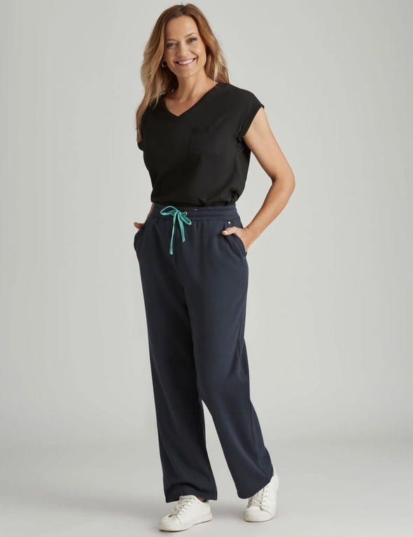 Millers Full Leg Leisure Pant with Contrast Waist Tie, hi-res image number null