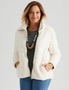 Millers Long Sleeve Teddy Coral Fleece Zipped Through Jacket, hi-res