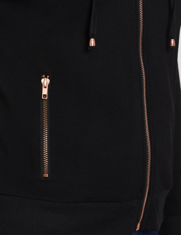 Millers Long Sleeve Zip Through Hooded Jacket with Inner Brushing | Millers