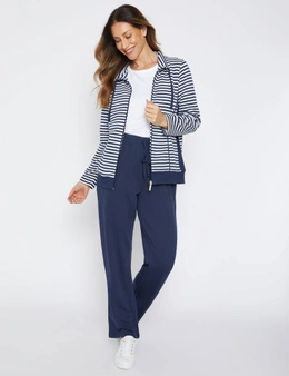 Millers Long Sleeve Stripe Zip Front Leisure Jacket