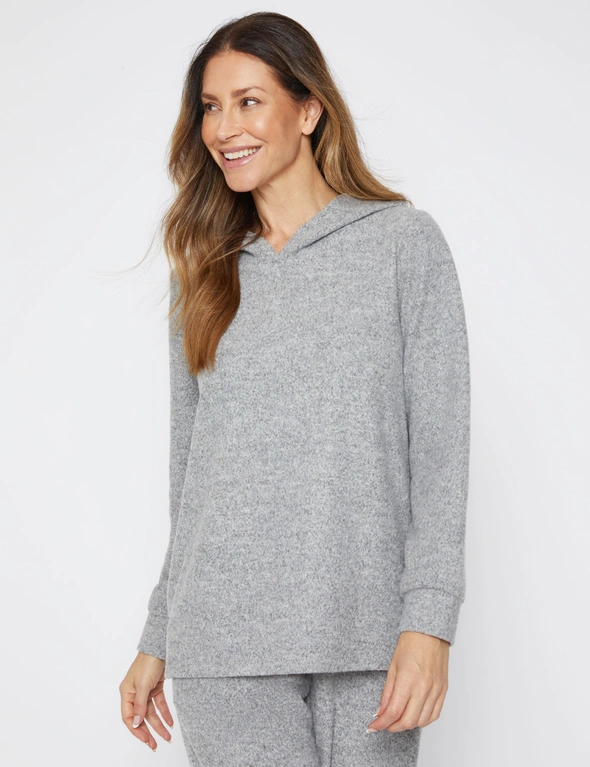 Miller Long Sleeve Cosy Leisure Top with Hood, hi-res image number null
