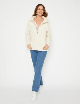 Millers Long Sleeve Textured Knit Fleece Zip Leisure Jacket