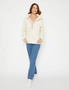 Millers Long Sleeve Textured Knit Fleece Zip Leisure Jacket, hi-res