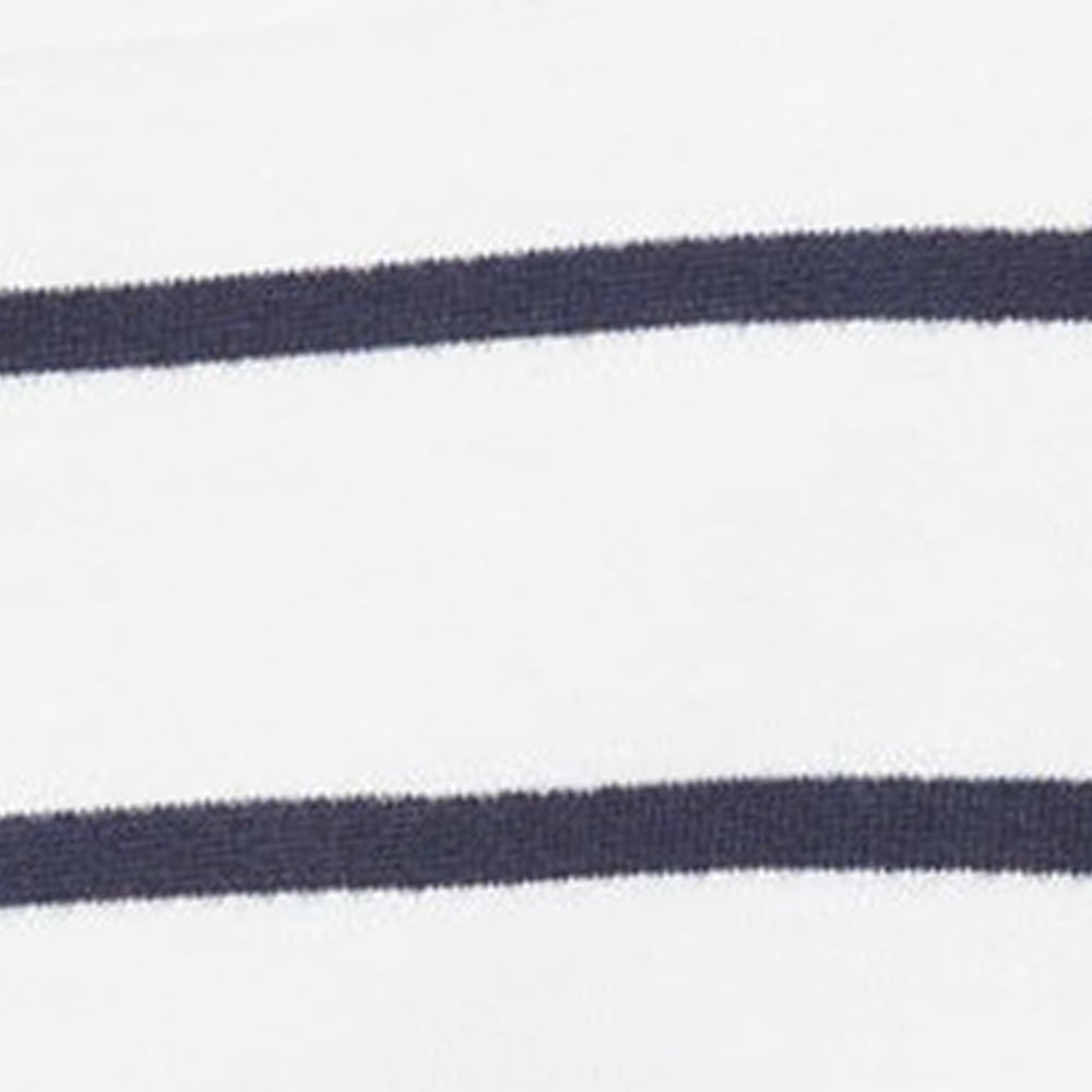 WHITE/NAVY STRIPE