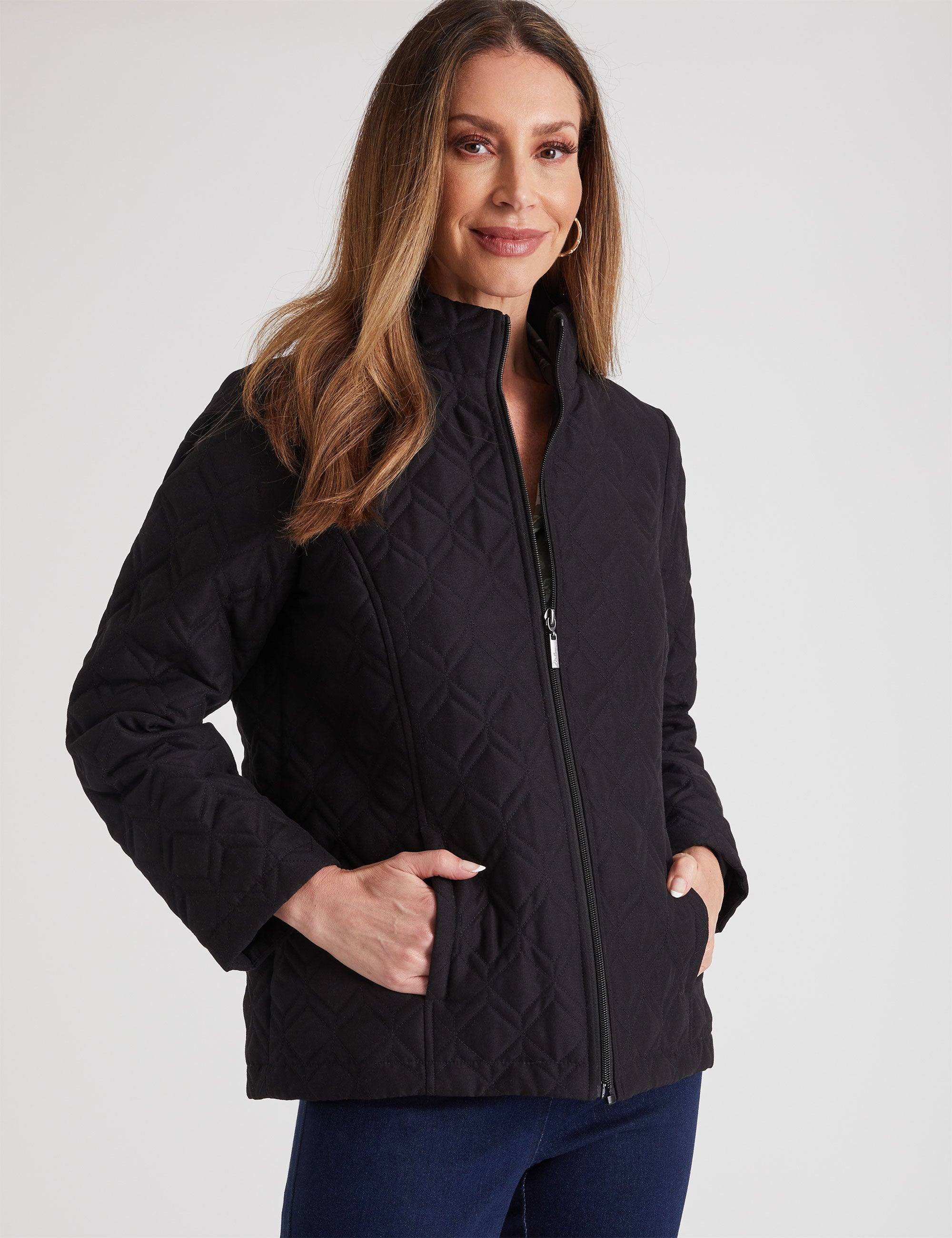 Millers Long Sleeve Fancy Quilted Puffer Jacket | W Lane