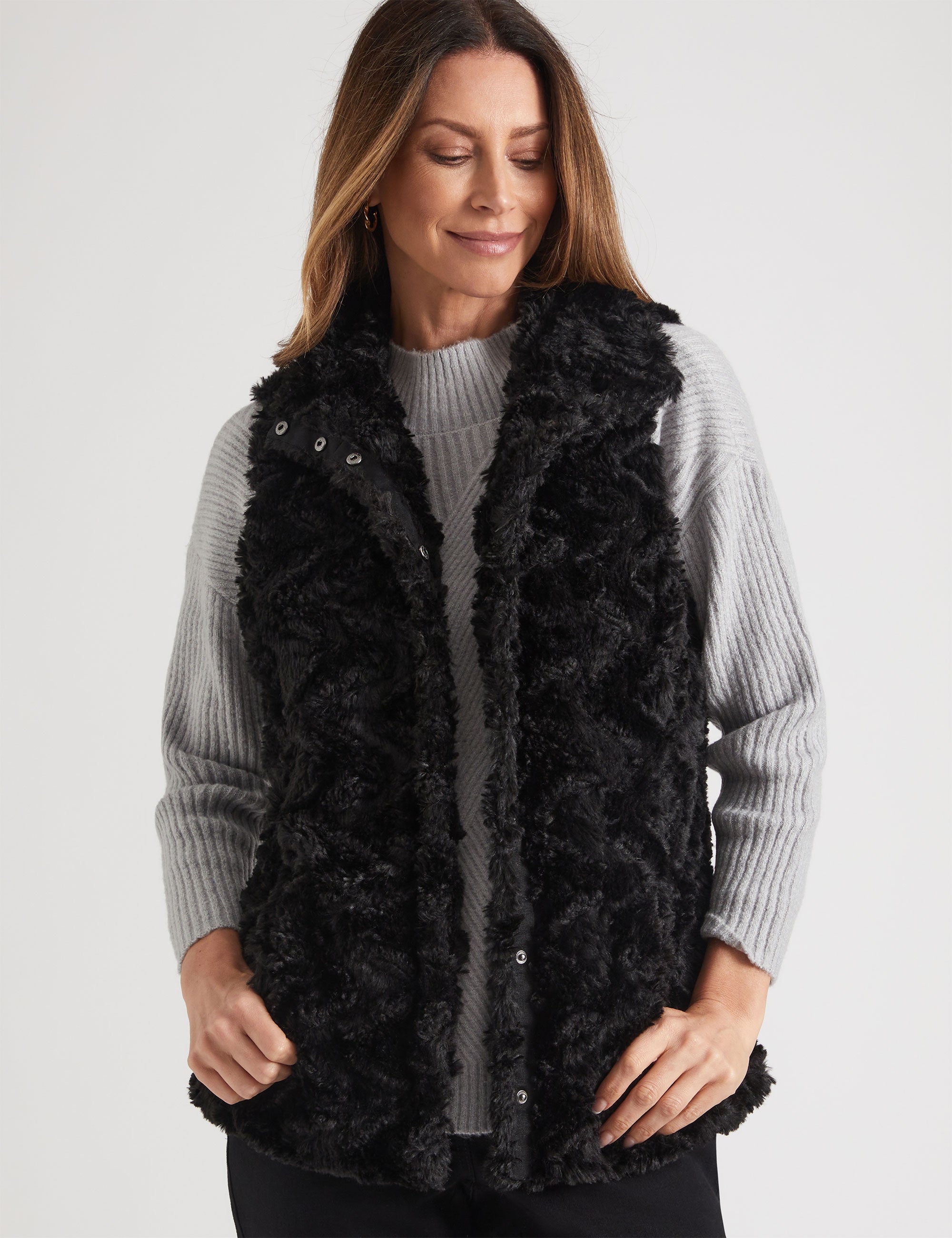 Millers Sleeveless Faux Fur Vest | Crossroads