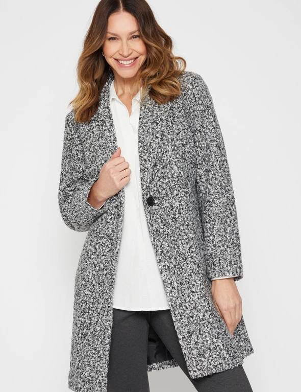 Millers Long Sleeve Brushed One Button Coat, hi-res image number null