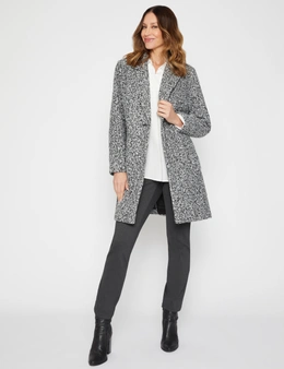 Millers Long Sleeve Brushed One Button Coat