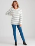 Millers Stripe Feather Knit, hi-res