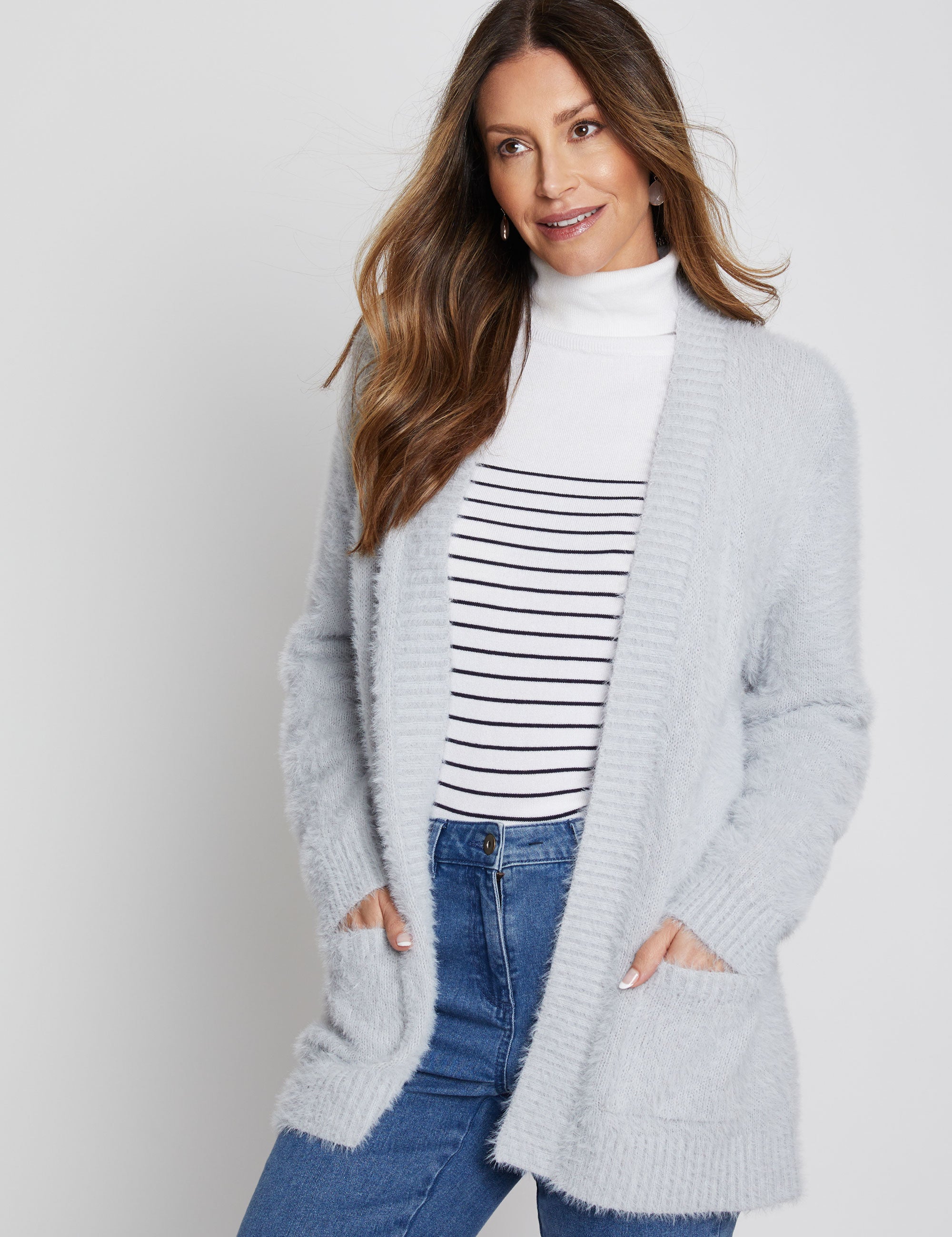 Millers Long Sleeve Feather Cardigan | Rockmans