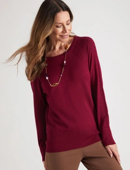 Millers Long Sleeve Self Check Textured Jumper