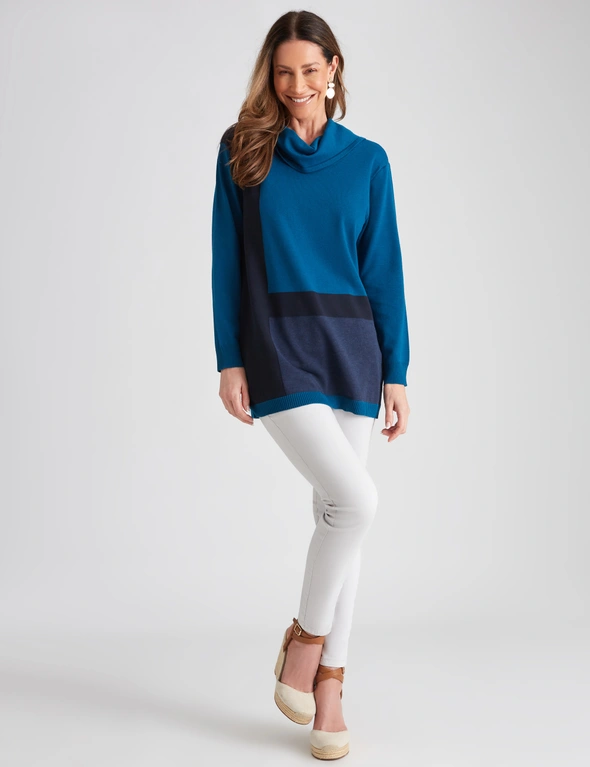 Millers Long Sleeve Embellished Colourblock Tunic, hi-res image number null