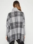 Millers Long Sleeve Intarsia Check Cape, hi-res