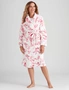 Millers Printed Coral Fleecy Robe, hi-res
