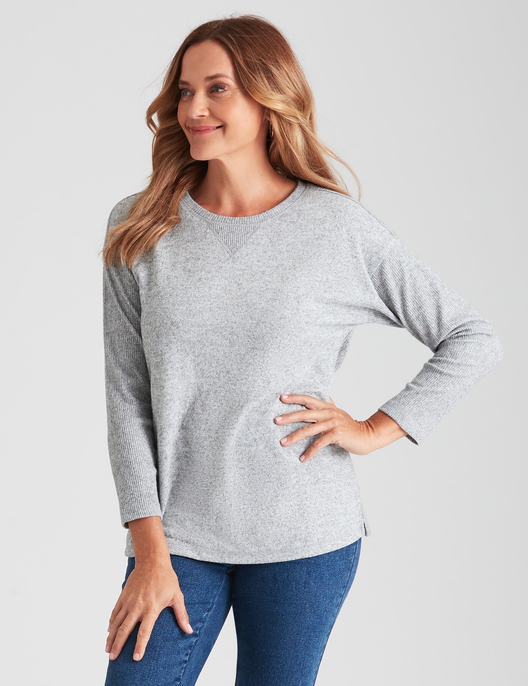 Millers Lounge Rib Sleeve Top | EziBuy Australia