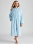 Millers Button Through Embosseded Coral Fleecy Bed Jacket, hi-res