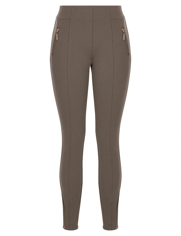 MILLERS - Womens Pants - Full Length Slim Leggs Panelled Zipped Ponte Pants