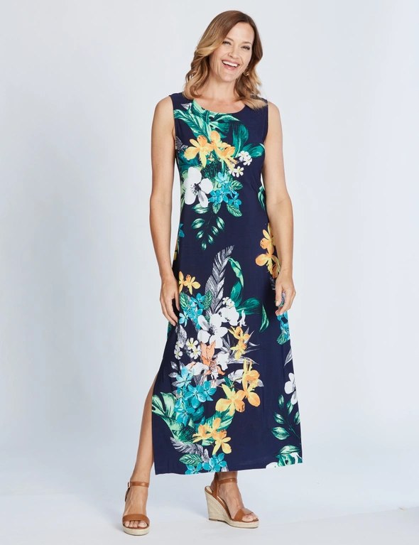 Millers Sleeveless Placement Tropicana Maxi Dress | W Lane