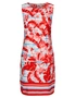 Millers Sleeveless Knee Length Lined Dress with Border Print, hi-res
