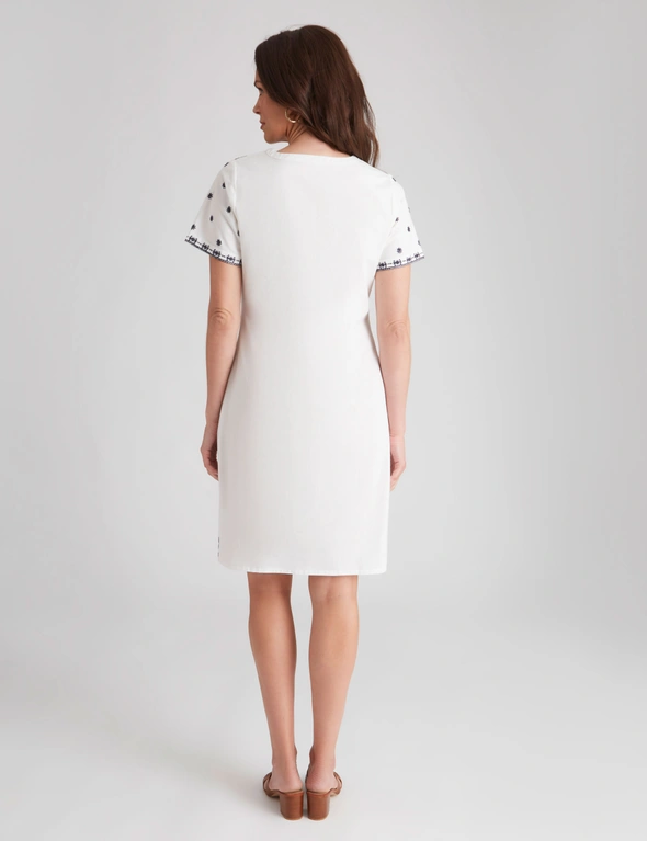 Millers Embroidered Cotton Slub Dress, hi-res image number null