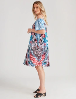 Millers Placement Printed Off Shoulder Dress 