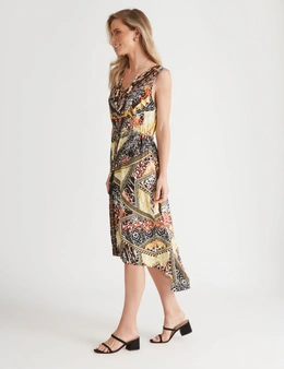 Millers Placement Printed Dipped Hem Dress with Heatseal