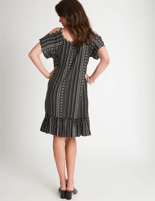 Millers Printed Cold Shoulder Dress with Heatseal, hi-res image number null