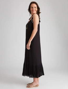 Millers Crinkle Embroidered Maxi Dress