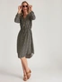 Millers 3/4 Sleeve Zip Detail Rayon Midi Dress, hi-res