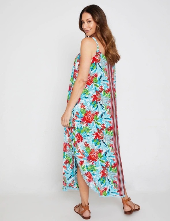 Millers Sleeveless Maxi Dress with Lace Trim at Hem, hi-res image number null