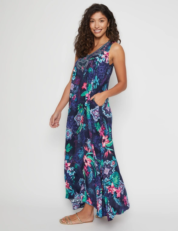 Millers Printed Maxi Dress with Heatseal | Millers