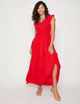 Millers Rayon Dobby Maxi Dress with Bust Shirring