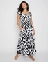 Millers Printed Rayon Maxi Dress with Shirred Waist, hi-res