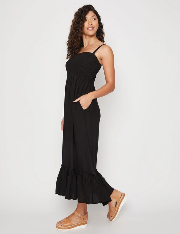 Millers Knee Length Rayon Dress with Bust Shirring | Millers
