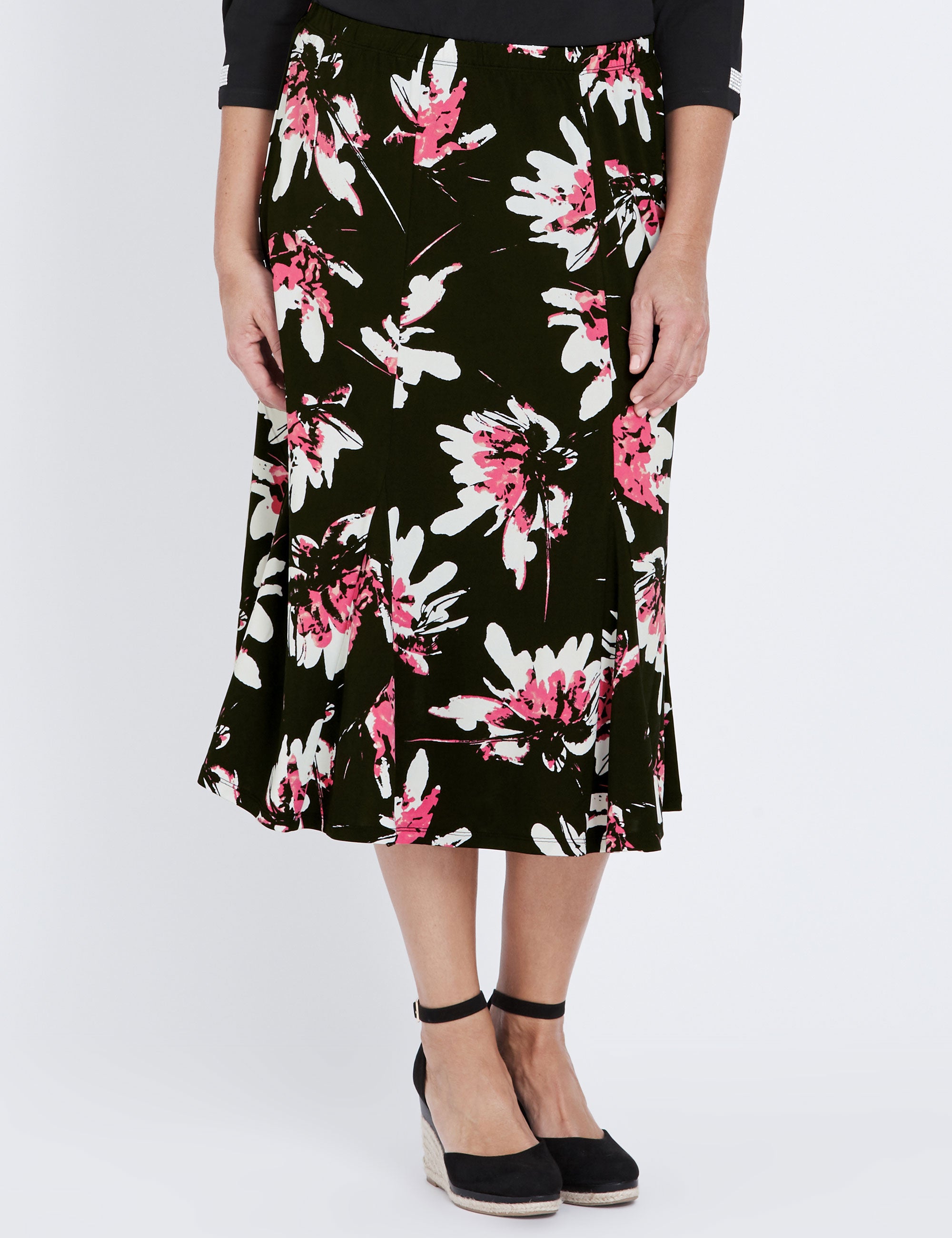 Millers A-Line Floral Print Midi Skirt | Noni B