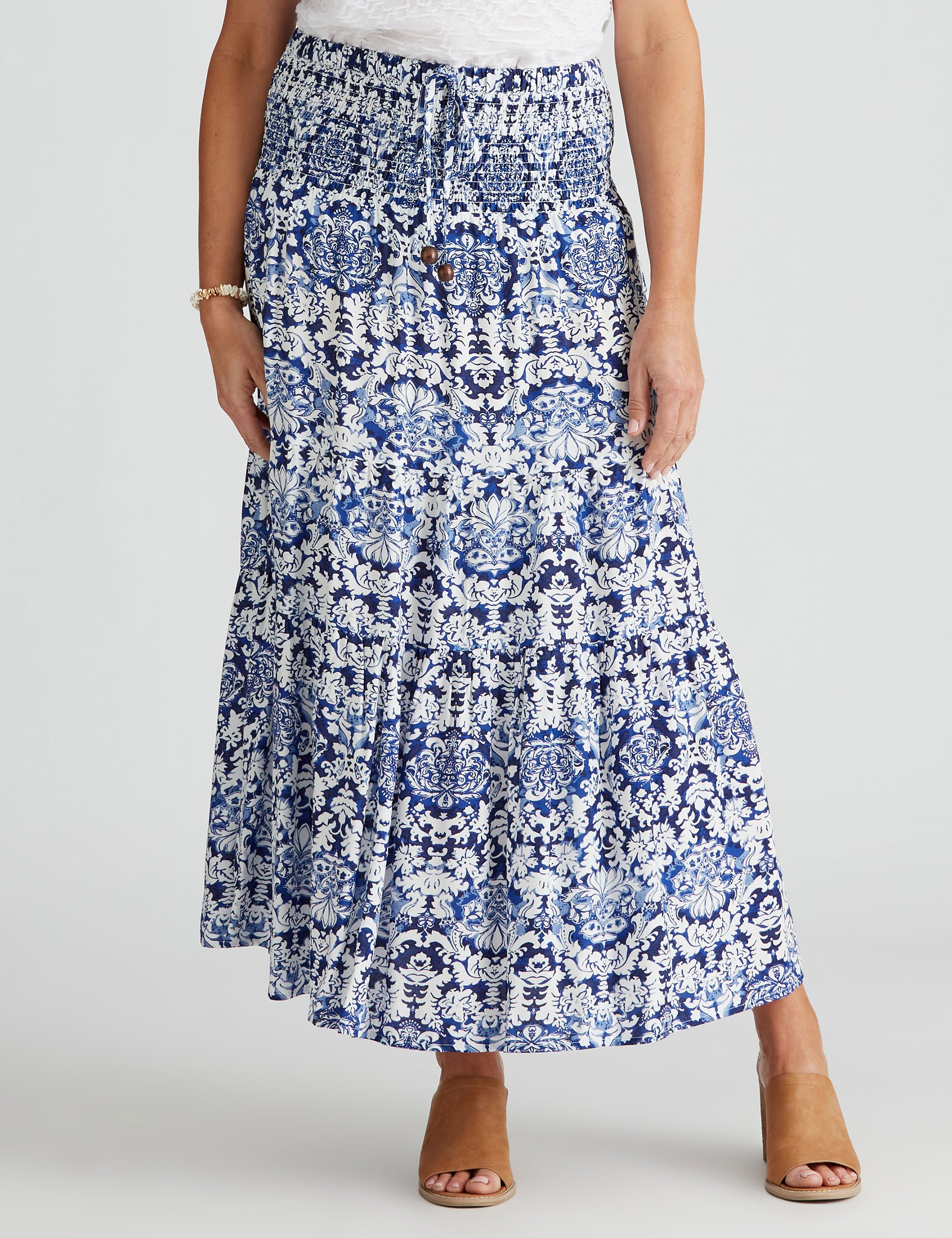 Millers Tiered Maxi Rayon Skirt | EziBuy Australia