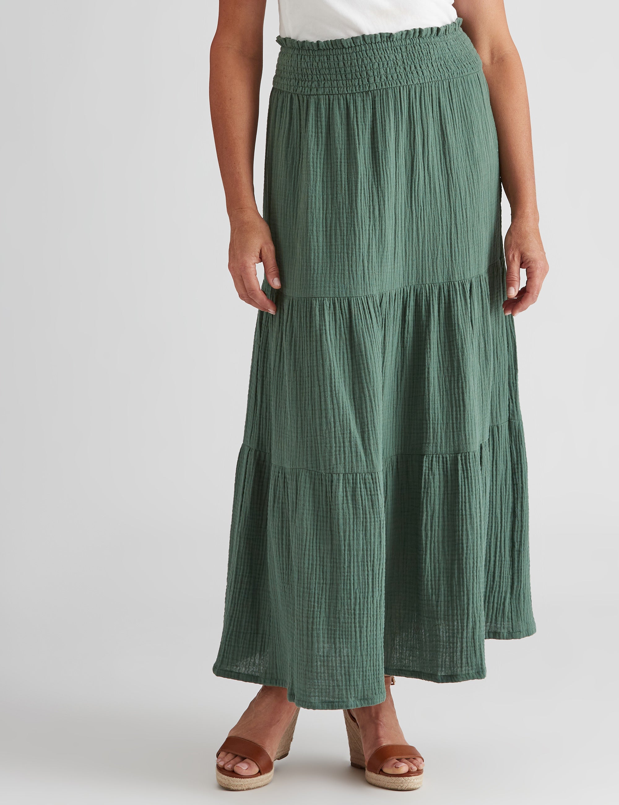 Millers Tiered Cheesecloth Maxi Skirt | Crossroads