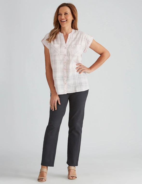 Millers Windowpane Check Blouse, hi-res image number null