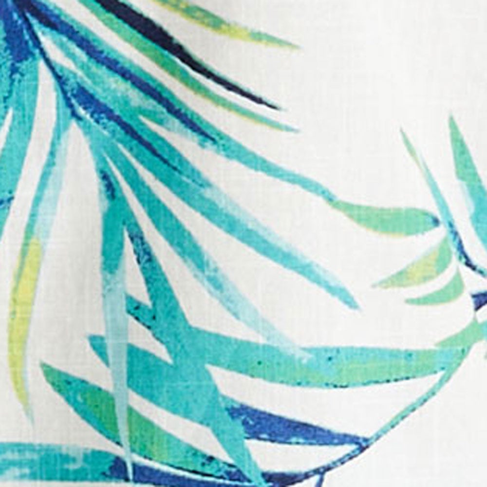 BLUE PALM PRINT