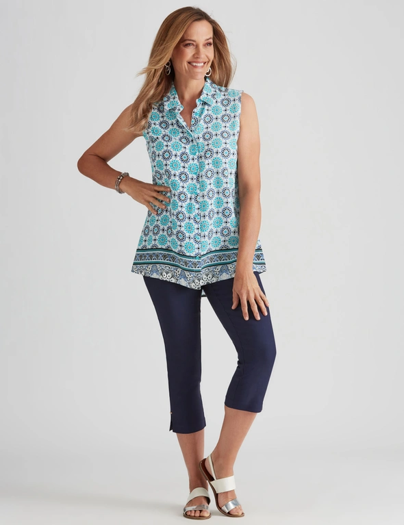 Millers Short Sleeve Rayon Top, hi-res image number null