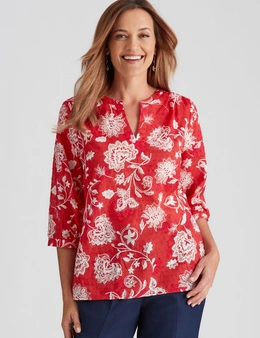 Millers Cotton Dobby Printed Blouse