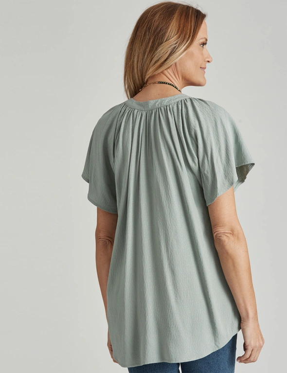 Millers Elbow Sleeve Textured Shirt, hi-res image number null