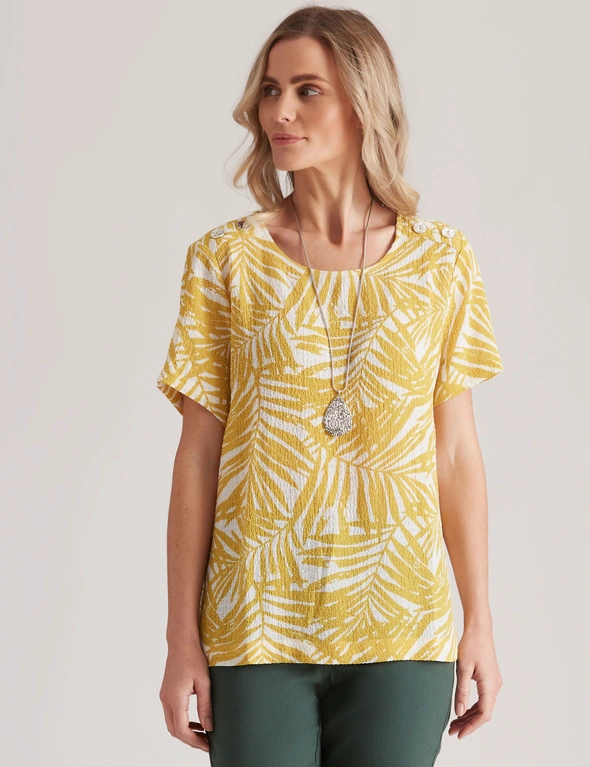 Millers Short Sleeve Button Detail Blouse | Millers