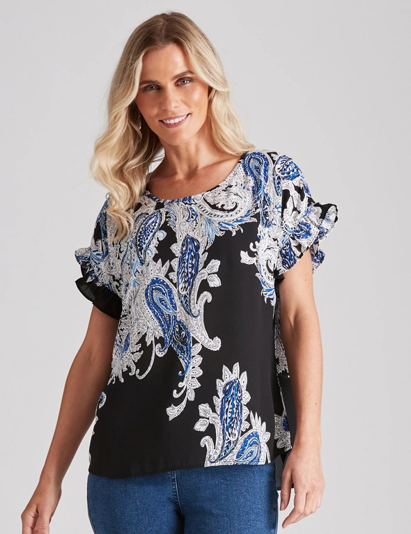 Millers Extended Frill Sleeve Georgette Blouse, hi-res image number null