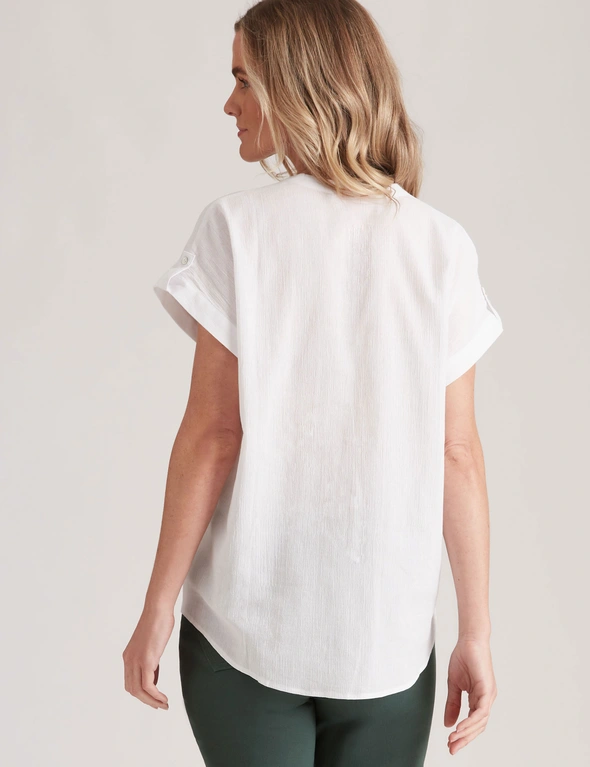 Millers Extended Sleeve Crinkel Cotton Shirt, hi-res image number null